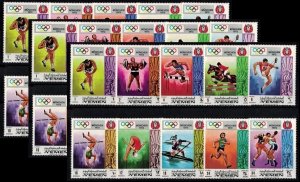 YEMEN 1972 - Olympic games / complete set MNH  3X (CV 24$)