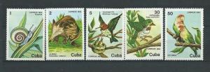 Cuba #2735-36,2739,2741-42 Birds (MNH) CV $7.30