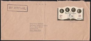 TONGA 1978 cover to NZ - nice single franking 17s Official.................B6701