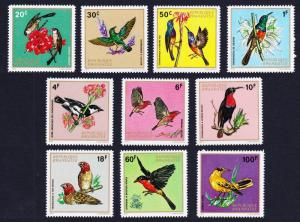 Rwanda Birds 10v issue 1972 SG#469-478 SC#457-466 CV£10+