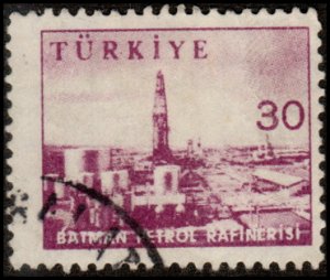 Turkey 1448 - Used - 30k Petroleum Refinery, Batman (1959) (cv $0.35)