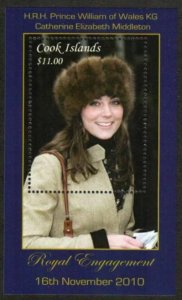Cook Islands Stamp 1360  - Kate Middleton in fur hat