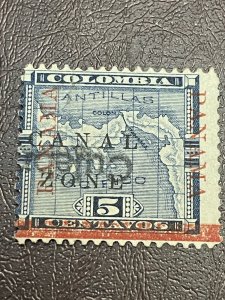 Canal Zone 12e Used Inverted PANAMA + bar KSPhilatelics 12eCZFoF