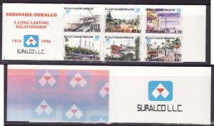 Surinam-Sc#1071a- id8-unused NH booklet-Aluminum Company-Ships-1996-