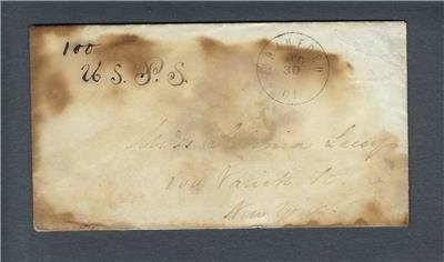 VEGAS - 1854 Stampless Cover - Branford, CT To New York With Contents - FK138