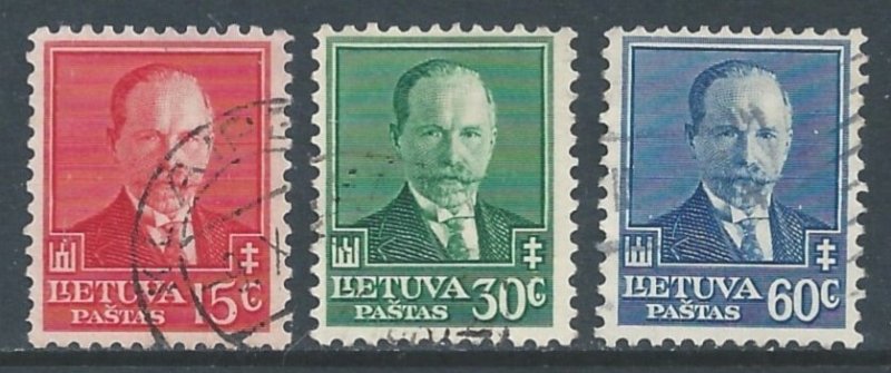 Lithuania #283-5 Used Pres. Antanas Smetona Birthday