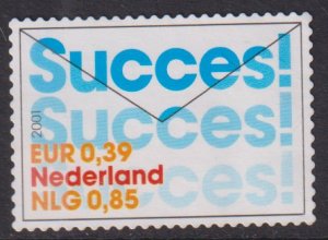 Netherlands  #1081f  used 2001  greetings  success  39c