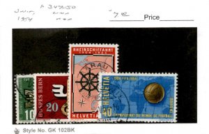 Switzerland, Postage Stamp, #347-350 Used, 1954 (AD)