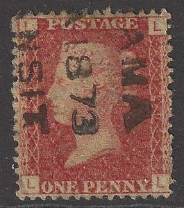 SG 44 1d Lake-Red Plate 129. Very Fine Used With Panama & Transit CDS..