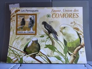 Comoro Islands 2009 Parroquets Birds mint never hinged stamps sheet R24105