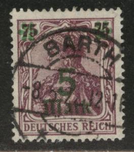 Germany Scott 135 Used 1921 Germania surcharge