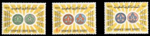 Saudi Arabia #377-379 Cat$18, 1966 Boy Scouts, set of three, never hinged