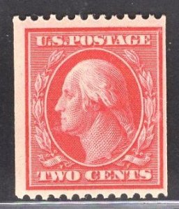 US Stamp #349 Two Cent Carmine Washington Coil MINT HINGED SCV $100.00