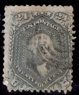 US Stamp #78 24c Lilac Washington USED SCV $400