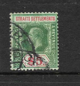 STRAITS SETTLEMENTS  1912-23   $5   KGV    FU      SG 212b