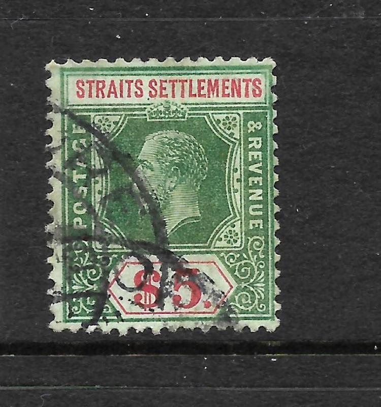 STRAITS SETTLEMENTS  1912-23   $5   KGV    FU      SG 212b