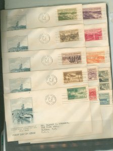 Canal Zone 120-135/C15-C20 1939 Panama Canal Zone before & after Scenes set of 22 Cacheted & addressed FDC