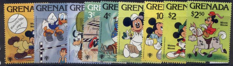 Grenada 950-8 MNH Disney, Sports, Horse, Goofy, Donald Duck, Tennis