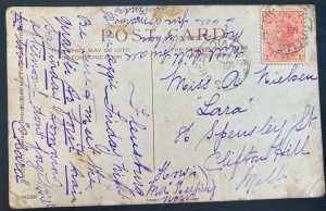 1911 Australia Picture Postcard Cover To Cliff Hill Grand Circus Park Detroit MI