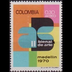 COLOMBIA 1970 - Scott# C529 Art Exhib. Set of 1 LH