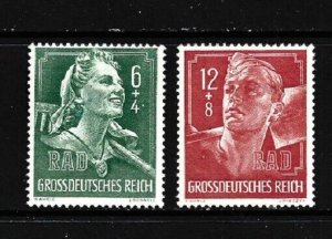 Germany Stamps-Scott # B281-B282/SP240-SP241-Mint/LH-OG-1944-Semi-Postal