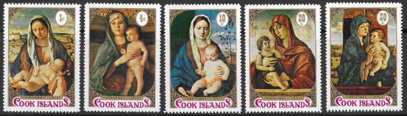 Cook Islands Scott 310-314 MNH Christmas Set 1971