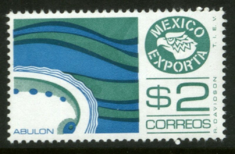 MEXICO Exporta 1117, $2P Abalone Unwmkd Fosfo Paper 5. MINT, NH. VF.