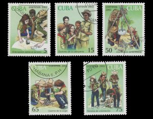 LATIN AMERICA 2002. SCOTT # 4203 - 4207. USED TOPIC: SCOUT