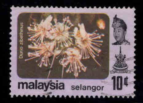 Malaysia Selangor Scott 138 Used Flower stamp