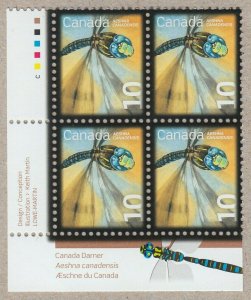 DRAGONFLY = PICTORIAL LL PB of definitive stamps Canada 2007 #2237 MNH