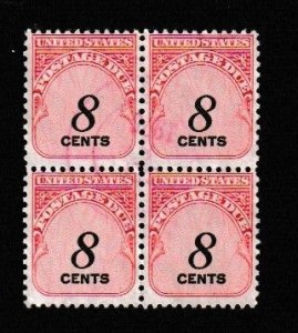 US SCOTT#J96 1959 8c POSTAGE DUE BLOCK OF [4] - USED