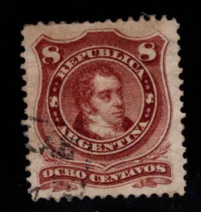 Argentina Scott 39 used Lake colored stamp