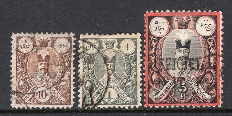 Persia Iran 1879-1885 Selection 15 Used Stamps CV$179