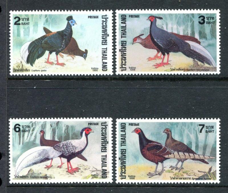 Thailand 1232-1235, MNH, Birds 1988,  x31562