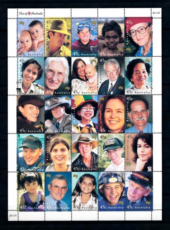 [74859] Australia 2000 Different Faces Diving Salvation Army Children  MNH