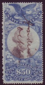 $50 2nd Issue Revenue Tax Stamp, Sc #R131, used (20842)