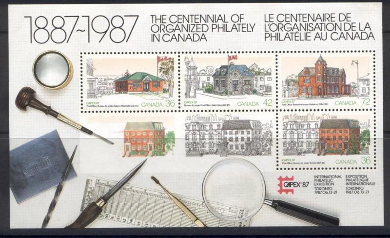 Canada 1125a MNH CAPEX 87 Architecture, Post Office, Flag