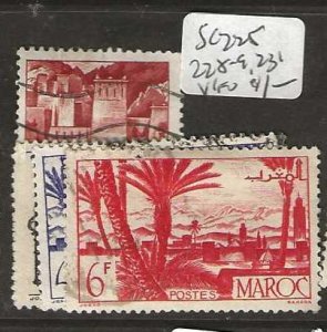 MOROCCO SC 225, 228-229, 231    VFU      P0130B  H
