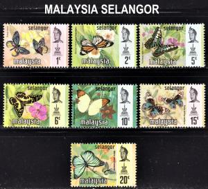 Malaysia Selangor Scott 128-134  complete set  F to VF mint OG NH.