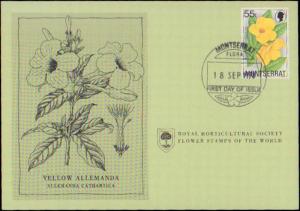 Montserrat, First Day Cover, Flowers