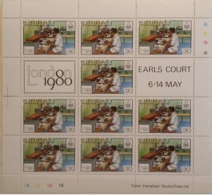 Kiribati 1980 International Stamp Exhibition London 1980 England 5 items MSheets