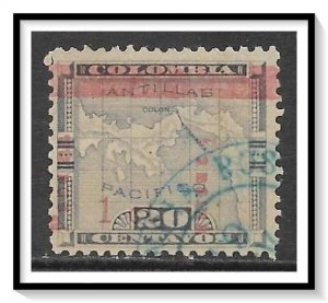 Panama #181 Map Overprinted Used
