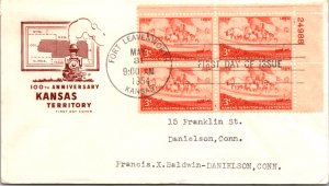 United States, Kansas, First Day Cover, Trains