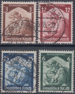 GERMANY Sc # 448-51.2 CPL USED SET of 4 WELCOMING the SAAR BACK to GERMANY