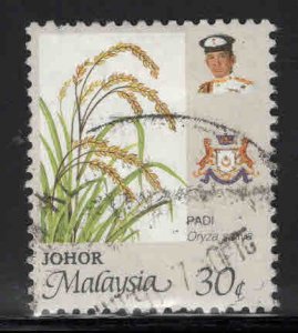 MALAYSIA Johor Scott 196 Used Agriculture plant stamp 1986