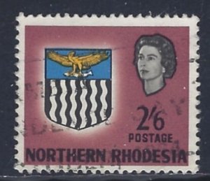 Northern Rhodesia, Scott #85; 2sh6p Queen Elizabeth II, Used