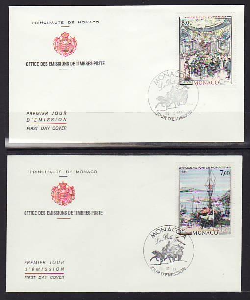 Monaco 1695-1696 Paintings 1989 S/2 U/A FDC 