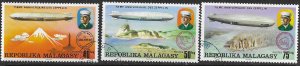 Malagasy #545-547 used  Zeppelin. Great set of three.