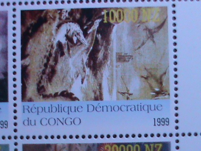 ​CONGO 1999 PREHISTORY ANIMALS MINI SHEET MNH-VF WE SHIP TO WORLD WIDE