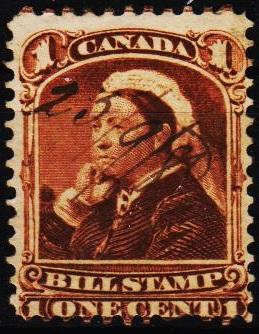 Canada. Date? 1c Bill Stamp. Fine Used